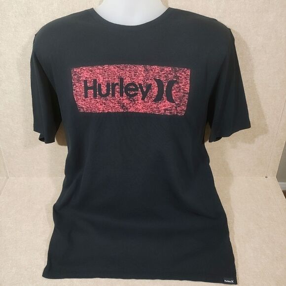 Hurley Men's Black and Red Graphic T-Shirt Large #3 - Picture 2 of 3